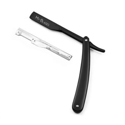Shaveta My-Blades Holící strojek v klasickém stylu typu shaveta na hole na vyměnitelné půlené žiletky.