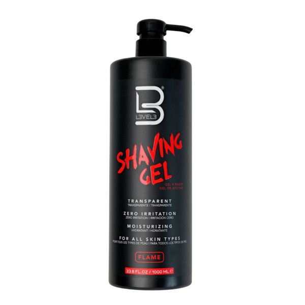 L3VEL3 Transparent Shaving Gel Flame 1000ml L3VEL3 Transparent Shaving Gel Flame